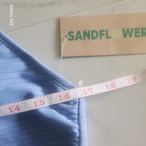 🆕️ Sandflower NWT Blue XL Bikini Top - Picture 5 of 8